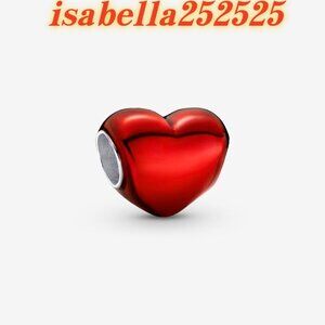 Pandora Metallic Red Heart Charm|Pendant